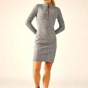 NWT Elegant Gray Women's Dress, Athleta Delancey Textured Dress, Size Large